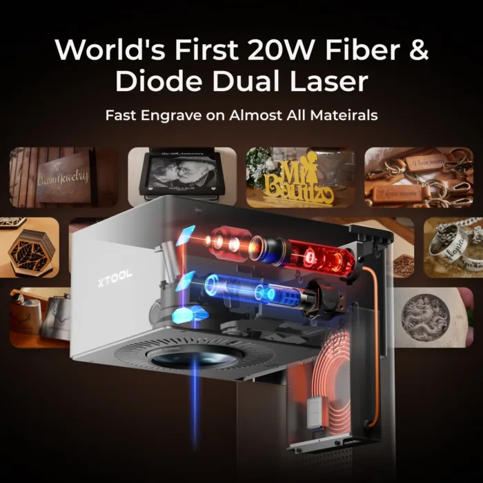 xTool F1 Ultra 20W Fiber & Diode Dual Laser Engraver - Image 12